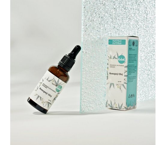 Kvitok Konopný pleťový olej nerafinovaný 50ml greenstore.cz