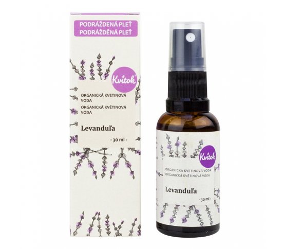 Kvitok Květová voda s rozprašovačem - levandule BIO 30ml