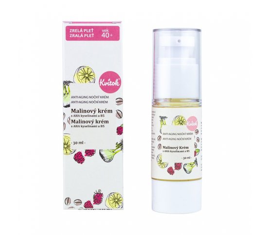 Kvitok Noční malinový krém pro zralou pleť (40) 30ml