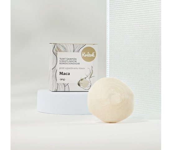 Kvitok Tuhý šampon s kondicionérem Maca 50g greenstore.cz
