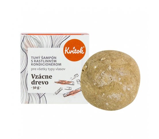 Kvitok Tuhý šampon s kondicionérem Vzácné dřevo 50g