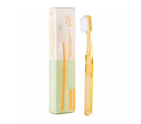 laSaponaria Dětský zubní kartáček - meruňkový