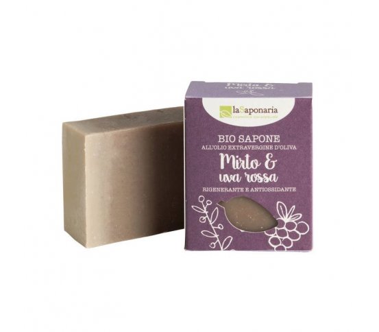 laSaponaria Tuhé olivové mýdlo BIO - Myrta a červené hrozny 100g