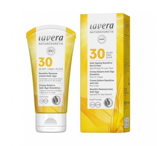 Lavera Opalovací krém Sensitiv SPF 30 Anti-Ageing 50ml