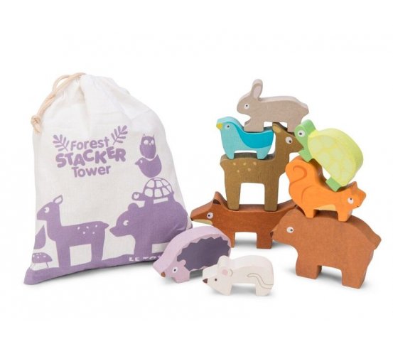 Le Toy Van Petilou Dřevěná skládací věž zvířátka