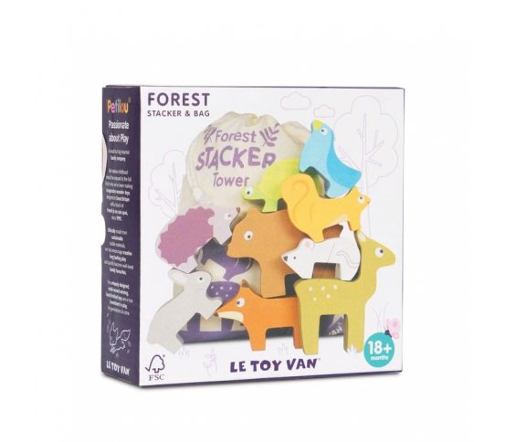 Le Toy Van Petilou Dřevěná skládací věž zvířátka