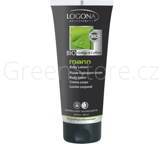 Výživné pěstící mléko na tělo Bio Gingko a Kofein 200ml Logona