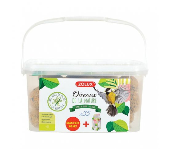 Lojové koule bez síťky pro ptáky se semínky - 35ks Zolux