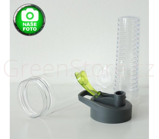 Loooqs Láhev s košíkem na ovoce 800ml - modrá