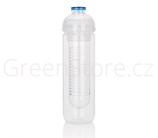 Loooqs Láhev s košíkem na ovoce 500ml - modrá