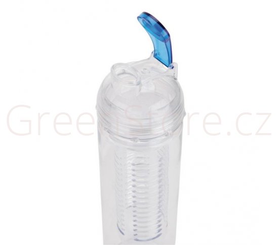 Loooqs Láhev s košíkem na ovoce 500ml - modrá