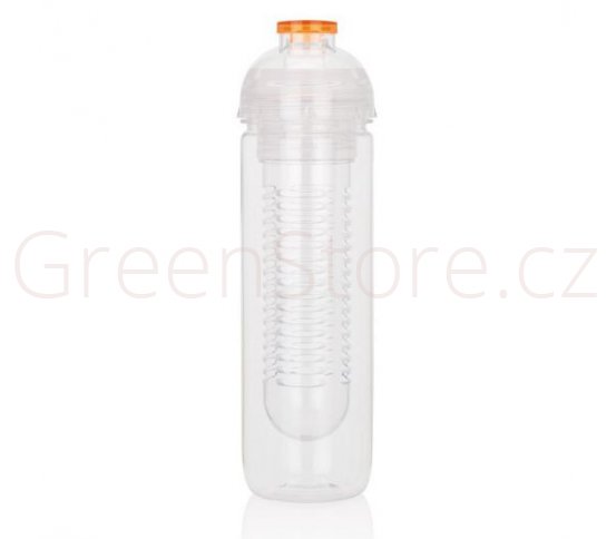 Loooqs Láhev s košíkem na ovoce 500ml - oranžová