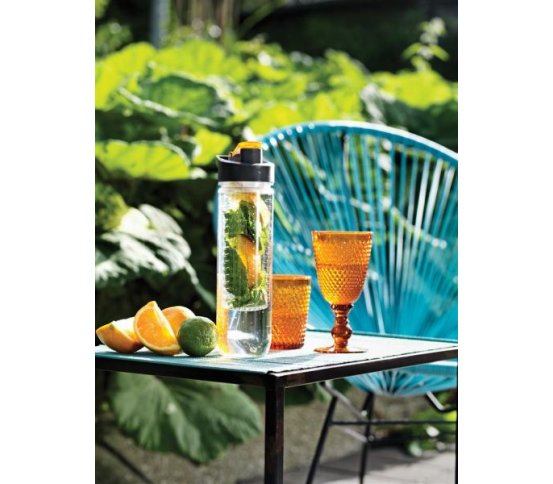 Loooqs Láhev s košíkem na ovoce 800ml - oranžová