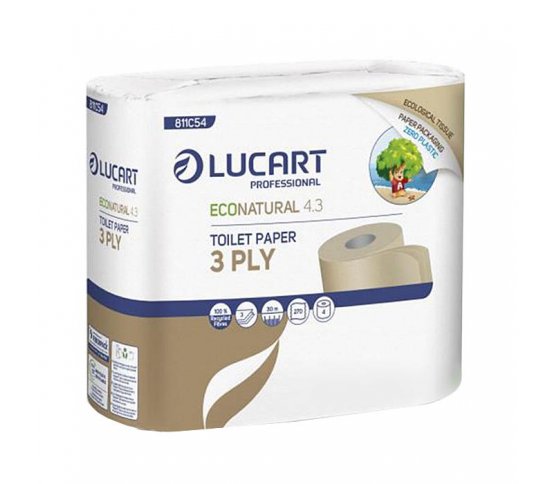 Lucart toaletní papír 3-vrstvý, 4 role, 270 útržků