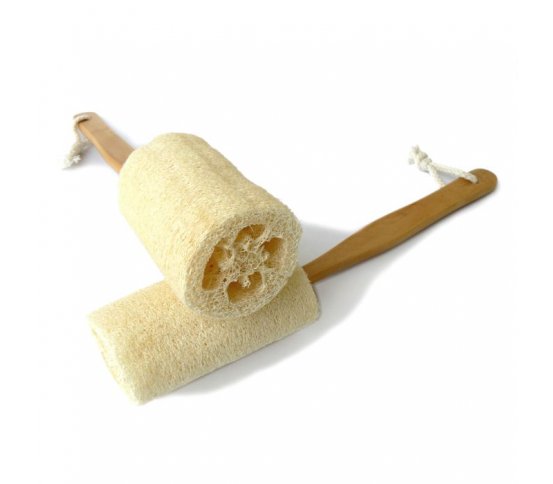 Kartáč na záda masážní z přírodní lufy Caribbean Sun