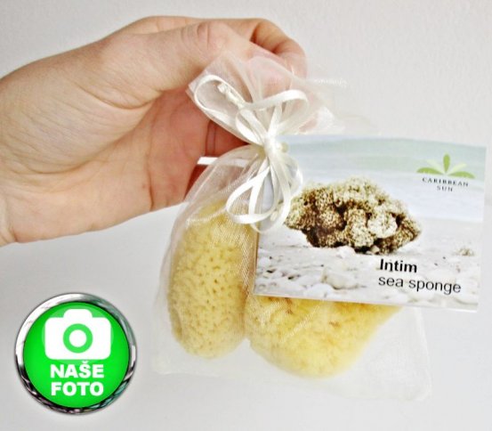 2x Menstruační mořská houba Intim 4-5cm - pro ženy Caribbean Sun 2