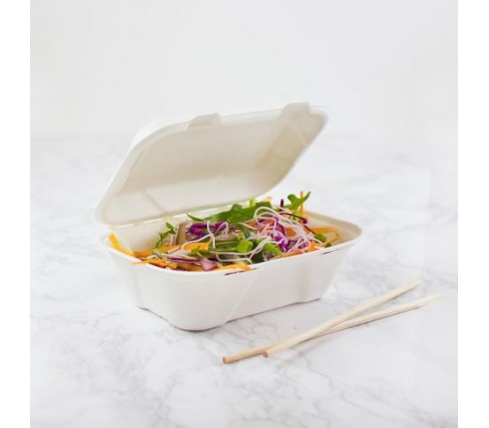 Menu box 1 sekce 600ml - 18x13cm z cukrové třtiny (50ks)