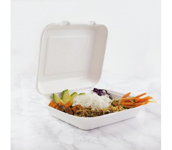 Menu box 1 sekce 1500ml - 23x20cm z cukrové třtiny (50ks)