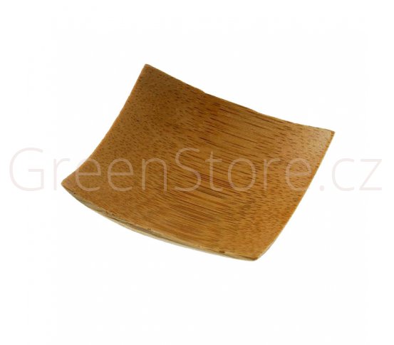 Čtvercová miska z bambusu 6x6cm hnědá