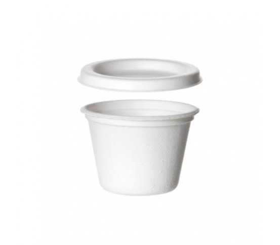 Miska na dip 120ml a víčko z cukrové třtiny (100ks)