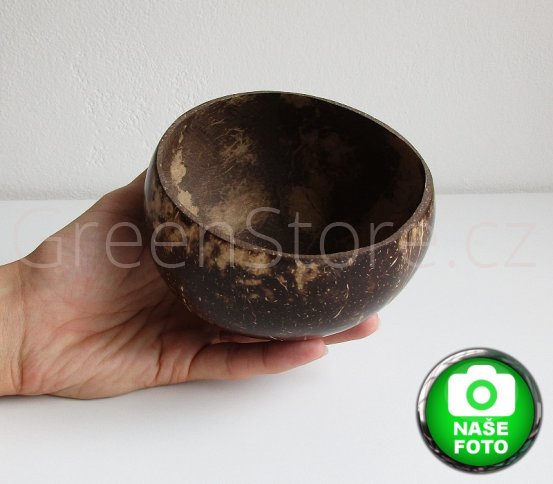 Přírodní miska z kokosu broušená