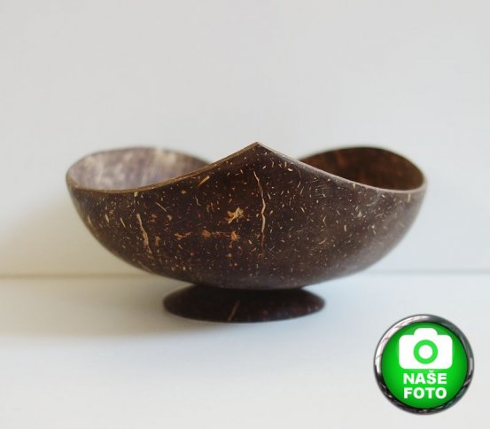 Miska z kokosu s podstavou - srdce 200ml Artemis