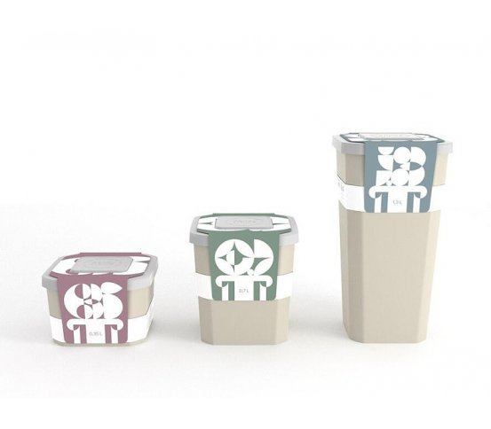 plastia hranatá Miwa Chytrá krabička 700ml - tmavě šedá