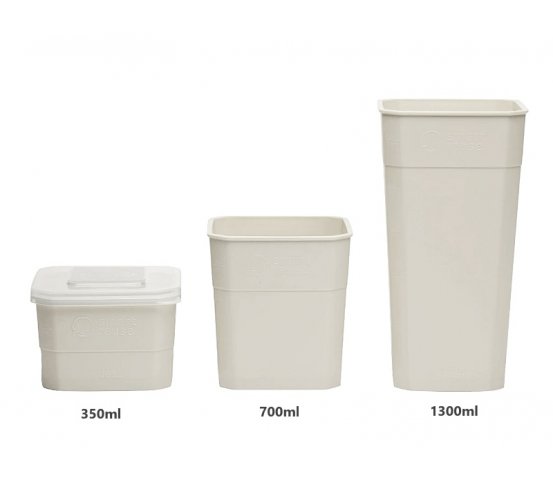 plastia hranatá Miwa Chytrá krabička 700ml - světle šedá