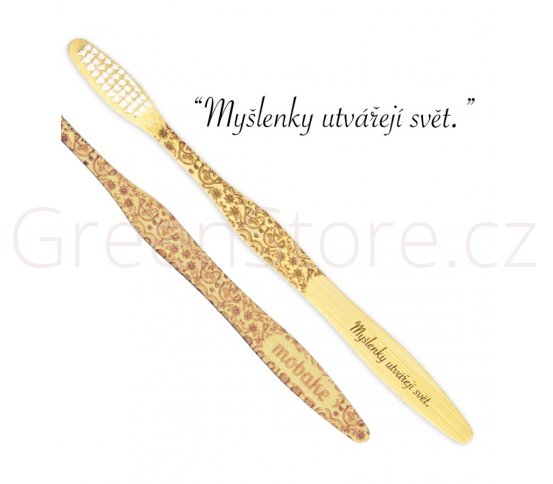 Mobake Motivační bambusový kartáček - Tvé myšlenky