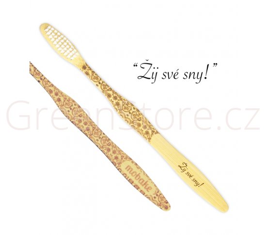 Mobake Motivační bambusový kartáček - Žij své sny