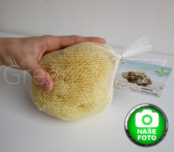 Caribbean Sun Přírodní mořská houba Karibská 12-13cm