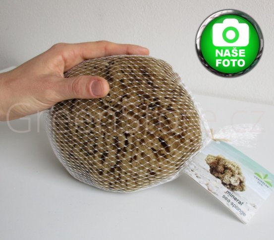 Přírodní minerální mořská houba 15-16cm Carribean Sun