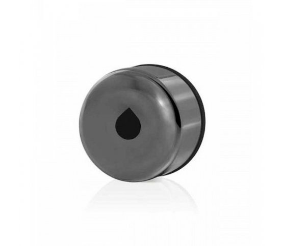 Náhradní víčko pro skleněné Equa láhve - black lesklé