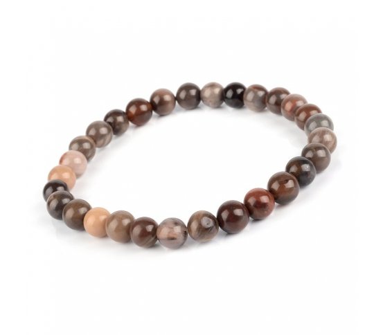 Náramek Zkamenělé dřevo 6mm domeli