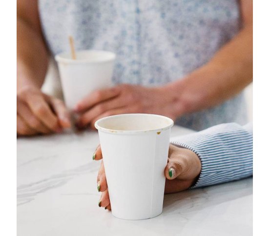 Nejlevnější Papírový kelímek bílý 90mm 0,35l 300ml