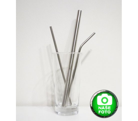 Nerezové brčko zahnuté - bezobal Tierra Verde