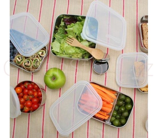 Čtvercová nerezová dóza - střední 900ml U Konserve