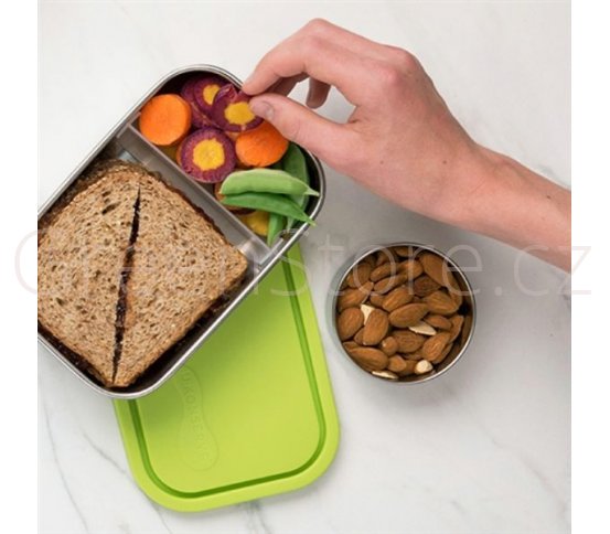 Obdélníková velká nerezová dóza s dělící přihrádkou 940ml U Konserve