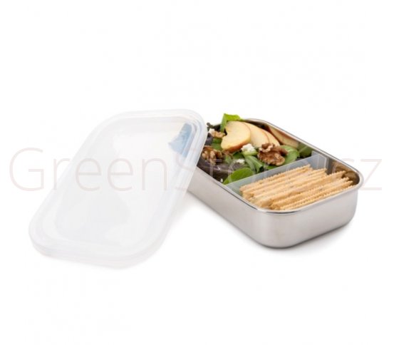 Obdélníková velká nerezová dóza s dělící přihrádkou 940ml U Konserve