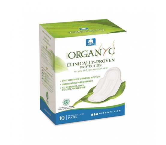 Organyc Dámské vložky s křidélky - denní 10ks