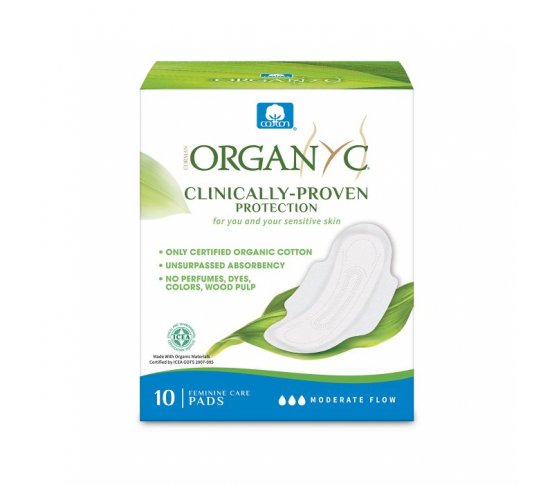 Organyc Dámské vložky s křidélky - denní 10ks