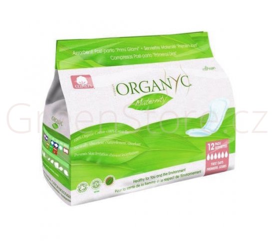 Organyc Mateřské vložky po porodu z bio bavlny 12ks
