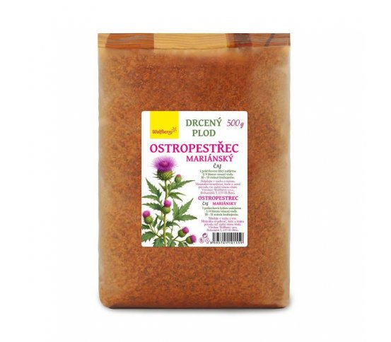 Ostropestřec plod drcený bylinný čaj 500g Wolfberry