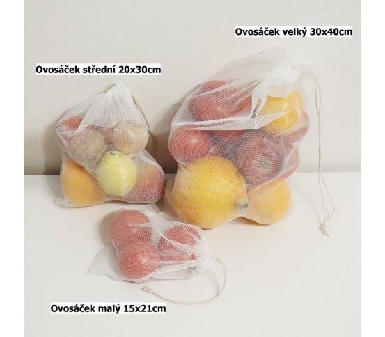 Ovosáček Síťový sáček - malý 15x21cm Pytlíčky