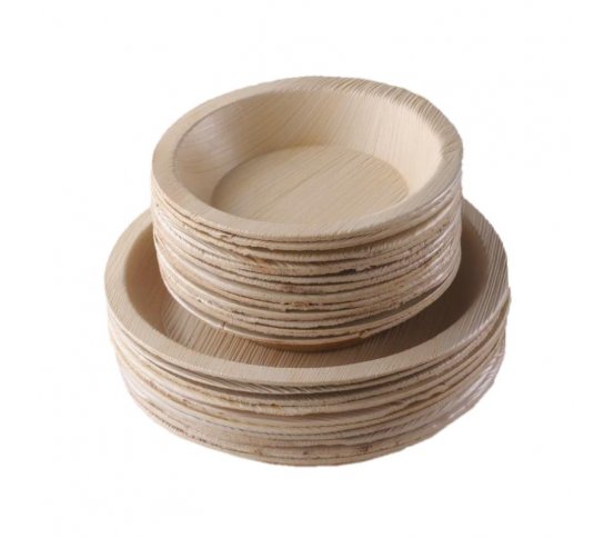 Palmový talíř kruhový 20x2,5cm Areca (10ks)