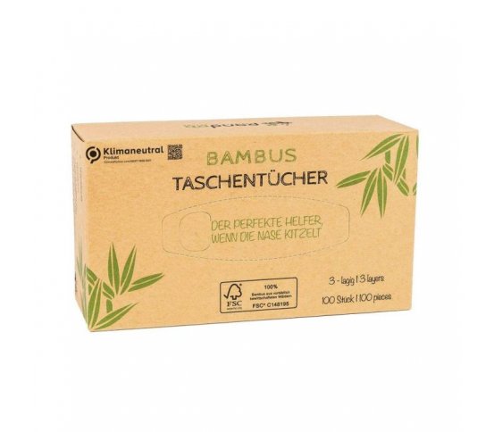 Pandoo Bambusové kapesníky 3-vrstvé 100ks