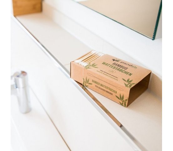 Pandoo Bambusové vatové tyčinky s bio bavlnou 200ks