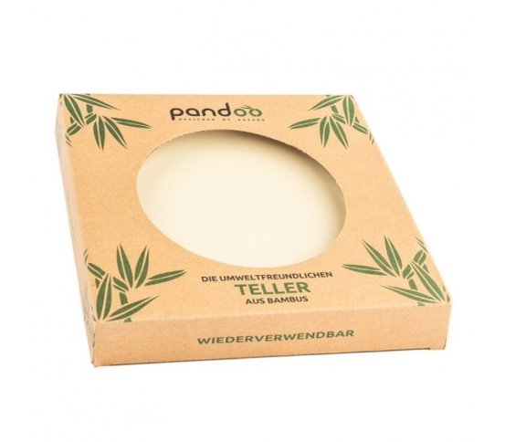 Pandoo Bambusový talíř 25cm - krémový