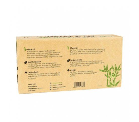 Pandoo Bambusový toaletní papír 3 vrstvý - 8 rolí