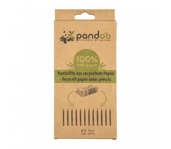 Pandoo barevné pastelky ze starých novin 12ks